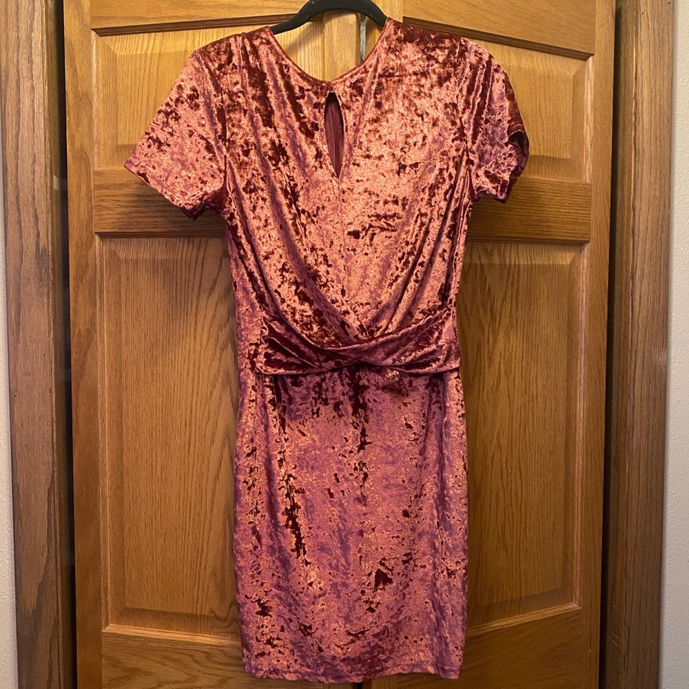 Red velvet dress